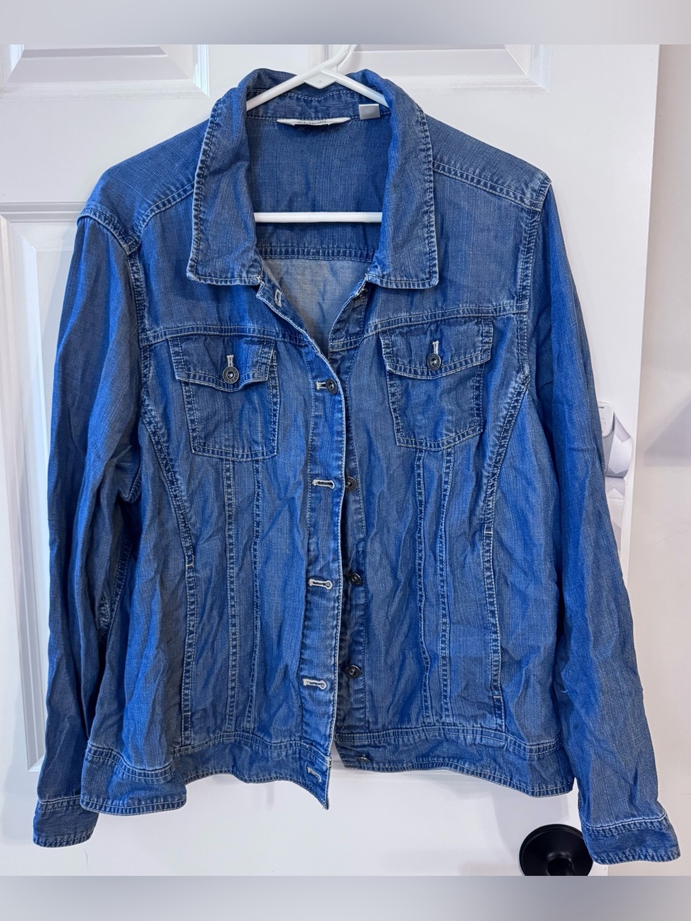 L.L.Bean Lightweight Stretch Jean Jacket Shirt Medium Wash Women’s 2X